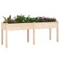 vidaXL Jardinera con forro interior madera maciza abeto 203x53x76 cm vidaXL Jardinera con forro interior madera maciza abeto 203x53x76 cm
