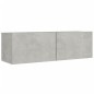 vidaXL Set de muebles de TV 8 pzas madera contrachapada gris hormigón