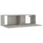 vidaXL Set de muebles de TV 8 pzas madera contrachapada gris hormigón