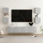vidaXL Set de muebles de salón 6 pzas madera ingeniería gris hormigón vidaXL Set de muebles de salón 6 pzas madera ingeniería gris hormigón