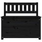 vidaXL Banco de madera maciza de pino negro 80x41x77 cm vidaXL Banco de madera maciza de pino negro 80x41x77 cm