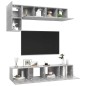 vidaXL Set de muebles de salón 5 pzas madera ingeniería gris hormigón vidaXL Set de muebles de salón 5 pzas madera ingeniería gris hormigón