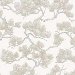 DUTCH WALLCOVERINGS Papel de pared pino blanco