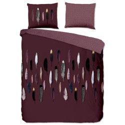 Good Morning Funda de edredón FEATHERS 200x200/220 cm burdeos