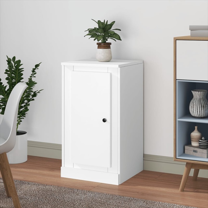 vidaXL Aparador de madera contrachapada blanco 37,5x35,5x67,5 cm