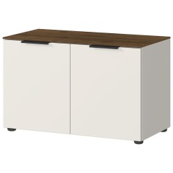 Germania Banco zapatero GW-California 40x75x48 cm cachemir y nogal