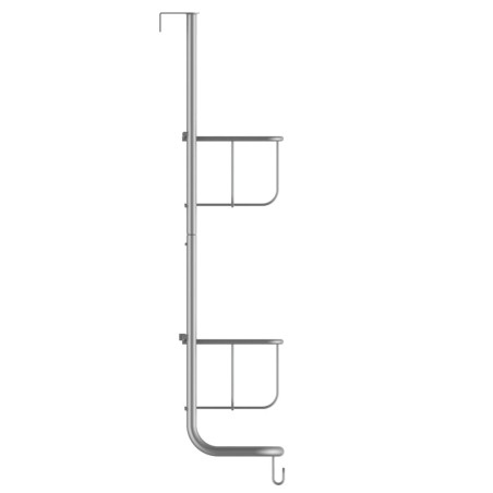 EISL Estante de pared plateado mate 30,5x13x62 cm