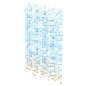 EISL Cortina de ducha con mosaico azul y naranja 200x180x0,2 cm EISL Cortina de ducha con mosaico azul y naranja 200x180x0,2 cm