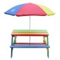 AXI Mesa de pícnic para niños Nick con sombrilla arco iris AXI Mesa de pícnic para niños Nick con sombrilla arco iris
