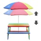 AXI Mesa de pícnic para niños Nick con sombrilla arco iris AXI Mesa de pícnic para niños Nick con sombrilla arco iris