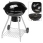 ProGarden Barbacoa de carbón sobre ruedas negro 56 cm ProGarden Barbacoa de carbón sobre ruedas negro 56 cm