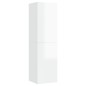 vidaXL Mueble de TV contrachapada blanco brillante 30,5x30x110 cm vidaXL Mueble de TV contrachapada blanco brillante 30,5x30x110 cm