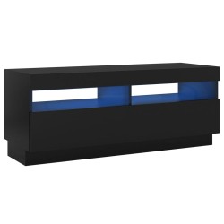 vidaXL Mueble de TV con luces LED negro 100x35x40 cm