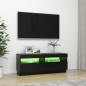 vidaXL Mueble de TV con luces LED negro 100x35x40 cm