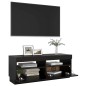 vidaXL Mueble de TV con luces LED negro 100x35x40 cm