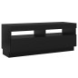 vidaXL Mueble de TV con luces LED negro 100x35x40 cm