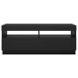 vidaXL Mueble de TV con luces LED negro 100x35x40 cm