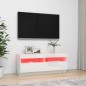 vidaXL Mueble de TV con luces LED blanco brillante 100x35x40 cm vidaXL Mueble de TV con luces LED blanco brillante 100x35x40 cm