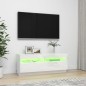 vidaXL Mueble de TV con luces LED blanco brillante 100x35x40 cm vidaXL Mueble de TV con luces LED blanco brillante 100x35x40 cm
