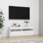 vidaXL Mueble de TV con luces LED blanco brillante 100x35x40 cm vidaXL Mueble de TV con luces LED blanco brillante 100x35x40 cm