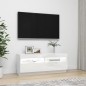 vidaXL Mueble de TV con luces LED blanco brillante 100x35x40 cm vidaXL Mueble de TV con luces LED blanco brillante 100x35x40 cm