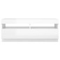 vidaXL Mueble de TV con luces LED blanco brillante 100x35x40 cm vidaXL Mueble de TV con luces LED blanco brillante 100x35x40 cm