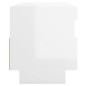 vidaXL Mueble de TV con luces LED blanco brillante 100x35x40 cm vidaXL Mueble de TV con luces LED blanco brillante 100x35x40 cm
