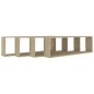 vidaXL Estantes cubo pared 4uds contrachapado roble Sonoma 100x15x30cm vidaXL Estantes cubo pared 4uds contrachapado roble Sonoma 100x15x30cm