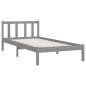 vidaXL Estructura de cama madera maciza de pino gris 75x190 cm vidaXL Estructura de cama madera maciza de pino gris 75x190 cm