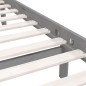 vidaXL Estructura de cama madera maciza de pino gris 75x190 cm vidaXL Estructura de cama madera maciza de pino gris 75x190 cm