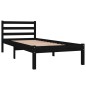vidaXL Estructura de cama madera maciza de pino negro 75x190 cm vidaXL Estructura de cama madera maciza de pino negro 75x190 cm