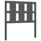 vidaXL Estructura de cama con cabecero madera maciza gris 100x200 cm