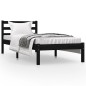 vidaXL Estructura de cama madera maciza de pino negro 75x190 cm vidaXL Estructura de cama madera maciza de pino negro 75x190 cm