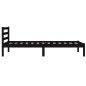 vidaXL Estructura de cama madera maciza de pino negro 75x190 cm vidaXL Estructura de cama madera maciza de pino negro 75x190 cm