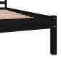 vidaXL Estructura de cama madera maciza de pino negro 75x190 cm vidaXL Estructura de cama madera maciza de pino negro 75x190 cm