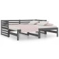 vidaXL Sofá cama extraíble madera maciza de pino gris 2x(80x200) cm vidaXL Sofá cama extraíble madera maciza de pino gris 2x(80x200) cm