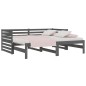 vidaXL Sofá cama extraíble madera maciza de pino gris 2x(80x200) cm vidaXL Sofá cama extraíble madera maciza de pino gris 2x(80x200) cm