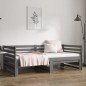 vidaXL Sofá cama extraíble madera maciza de pino gris 2x(80x200) cm vidaXL Sofá cama extraíble madera maciza de pino gris 2x(80x200) cm
