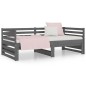 vidaXL Sofá cama extraíble madera maciza de pino gris 2x(80x200) cm vidaXL Sofá cama extraíble madera maciza de pino gris 2x(80x200) cm