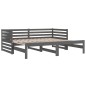 vidaXL Sofá cama extraíble madera maciza de pino gris 2x(80x200) cm vidaXL Sofá cama extraíble madera maciza de pino gris 2x(80x200) cm