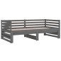 vidaXL Sofá cama extraíble madera maciza de pino gris 2x(80x200) cm vidaXL Sofá cama extraíble madera maciza de pino gris 2x(80x200) cm