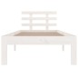 vidaXL Estructura de cama madera maciza blanca 100x200 cm vidaXL Estructura de cama madera maciza blanca 100x200 cm