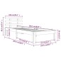 vidaXL Estructura de cama madera maciza blanca 100x200 cm vidaXL Estructura de cama madera maciza blanca 100x200 cm