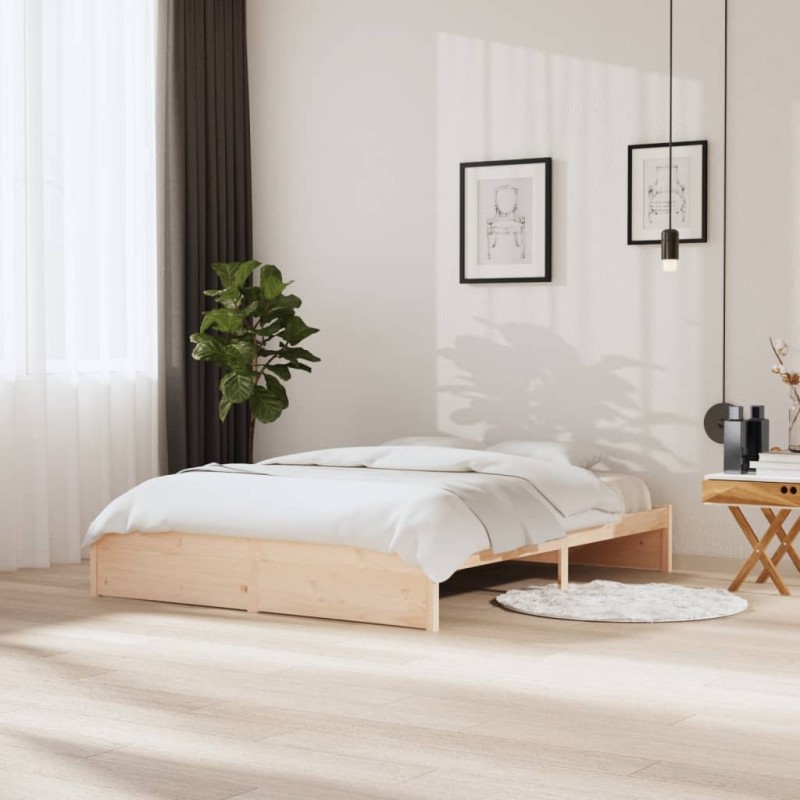 vidaXL Estructura de cama de madera maciza 160x200 cm vidaXL Estructura de cama de madera maciza 160x200 cm