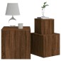 vidaXL Mesitas auxiliares 3 piezas madera contrachapada marrón roble vidaXL Mesitas auxiliares 3 piezas madera contrachapada marrón roble