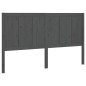 vidaXL Cabecero de cama madera maciza de pino gris 155,5x4x100 cm