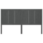 vidaXL Cabecero de cama madera maciza de pino gris 155,5x4x100 cm