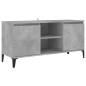 vidaXL Mueble de TV con patas metal gris hormigón 103,5x35x50 cm vidaXL Mueble de TV con patas metal gris hormigón 103,5x35x50 cm