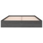 vidaXL Estructura de cama de madera maciza gris 140x190 cm vidaXL Estructura de cama de madera maciza gris 140x190 cm