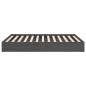 vidaXL Estructura de cama de madera maciza gris 140x190 cm vidaXL Estructura de cama de madera maciza gris 140x190 cm